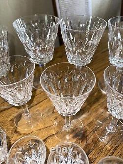 Vintage Stuart England crystal wine Cordial glasses Huge Set