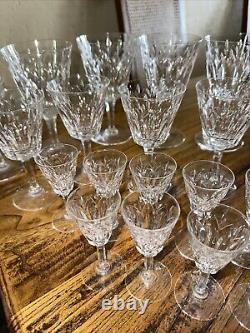 Vintage Stuart England crystal wine Cordial glasses Huge Set