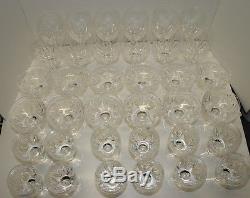 Vintage Stuart (kent) Set Of 36 Crystal 12 Each Champagne, Wine, Goblet Glasses