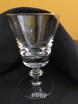 Vintage Val St. Lambert Crystal Cut Footed Goblets or Glasses 6.5