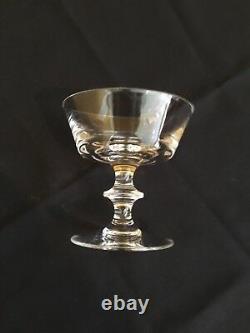 Vintage Val St. Lambert Crystal Cut Footed Goblets or Glasses 6.5