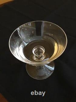 Vintage Val St. Lambert Crystal Cut Footed Goblets or Glasses 6.5