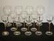 Vintage Versailles Bohemia Crystal Gold Stem Gold Rim Wine Glasses Set of 12