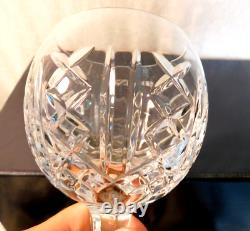 Vintage WATERFORD Crystal-PATTERNS OF THE SEA-Balloon Wine Glasses Stems in BOX