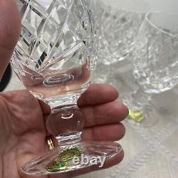 Vintage WATERFORD Donegal Claret Wine Glasses Set of 4 Crystal Stemware MINT