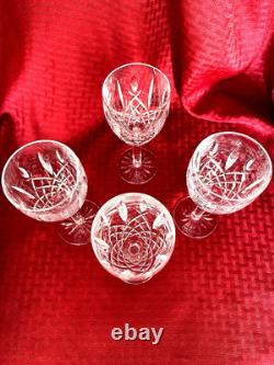Vintage Waterford Araglin Wine Glasses Minty Set Of 4