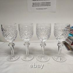 Vintage Waterford Castletown 7 1/8 Claret Wine Glasses (Set of 4) Irish Crystal