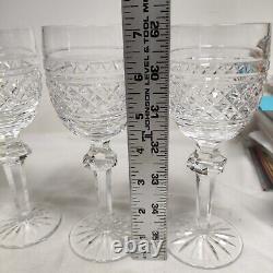 Vintage Waterford Castletown 7 1/8 Claret Wine Glasses (Set of 4) Irish Crystal