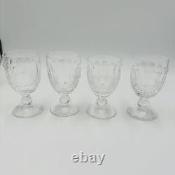 Vintage Waterford Crystal Colleen Short Stem Wine 3 Oz Set 4 Wine Glasses 5in