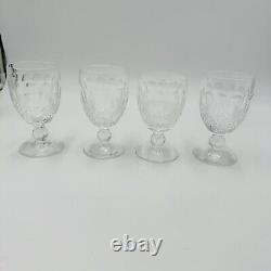 Vintage Waterford Crystal Colleen Short Stem Wine 3 Oz Set 4 Wine Glasses 5in