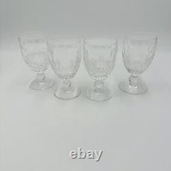 Vintage Waterford Crystal Colleen Short Stem Wine 3 Oz Set 4 Wine Glasses 5in