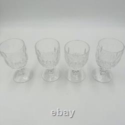 Vintage Waterford Crystal Colleen Short Stem Wine 3 Oz Set 4 Wine Glasses 5in