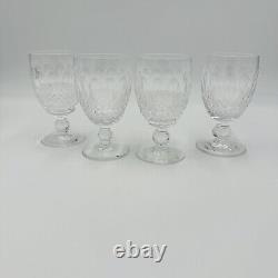 Vintage Waterford Crystal Colleen Short Stem Wine 3 Oz Set 4 Wine Glasses 5in