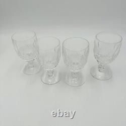 Vintage Waterford Crystal Colleen Short Stem Wine 3 Oz Set 4 Wine Glasses 5in