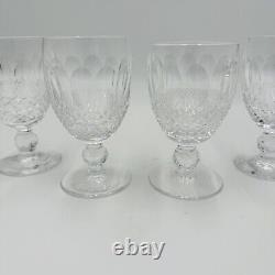 Vintage Waterford Crystal Colleen Short Stem Wine 3 Oz Set 4 Wine Glasses 5in