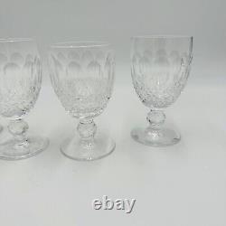 Vintage Waterford Crystal Colleen Short Stem Wine 3 Oz Set 4 Wine Glasses 5in