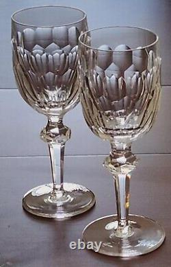 Vintage Waterford Crystal Curraghmore (Cut) Claret Wine Pair Ships Free