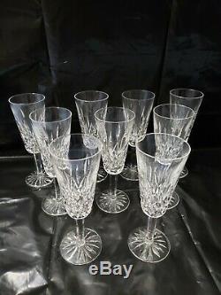 Vintage Waterford LISMORE Champagne Flutes 9 each Excellent Condition