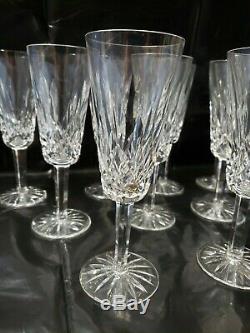 Vintage Waterford LISMORE Champagne Flutes 9 each Excellent Condition