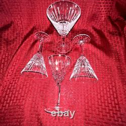 Vintage Waterford Maeve Pattern White Wine Glasses Set Of 4