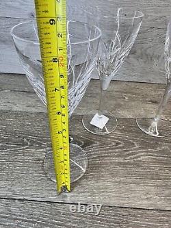 Vintage Waterford Merrill Cut 6 Oz Crystal Wine Glass 8-3/8 Set Of 4