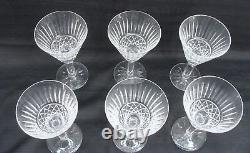 Vintage Waterford Set 6 Tramore Crystal Red Wine Or Water Goblets Glasses 7