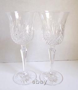 Vintage Wedgwood MAJESTY Lead Clear Crystal Wine Glass 7 3/4 Tall, Set of 2