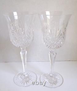 Vintage Wedgwood MAJESTY Lead Clear Crystal Wine Glass 7 3/4 Tall, Set of 2