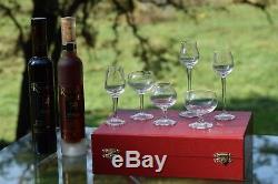 Vintage Wine Cordials MOSER Art Glass Cordial Set Six Snifters & Cordials