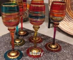 Vintage Wine Glasses-Bohemian Crystal- VINTAGE CZECH CRYSTAL