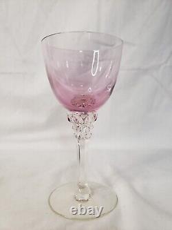 Vintage Wistaria Pink Wine Glasses by TIFFIN-FRANCISCAN Stem 17507 Set of 4