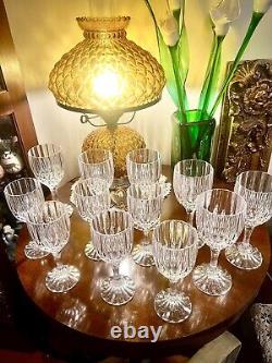 Vintage exquisite set of 12 Park Lane crystal wine & water glasses