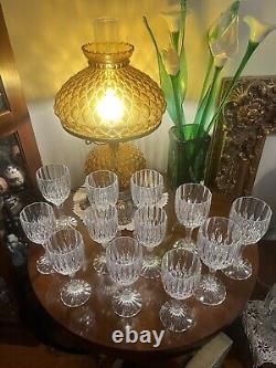 Vintage exquisite set of 12 Park Lane crystal wine & water glasses