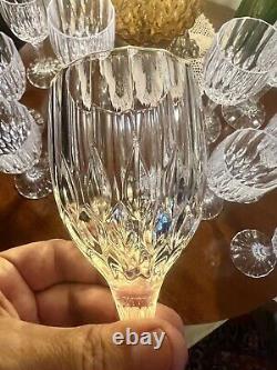 Vintage exquisite set of 12 Park Lane crystal wine & water glasses