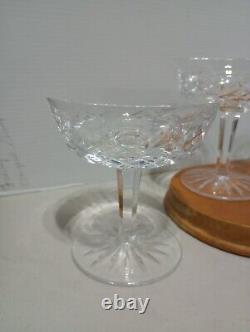 Vintage set of 4 Waterford Crystal Lismore Champagne /Sherbet Footed Glasses