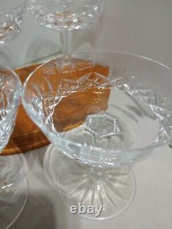 Vintage set of 4 Waterford Crystal Lismore Champagne /Sherbet Footed Glasses