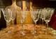 Vtg Colony Danube Etched Wine Goblets Set Of 12 w Wheat & Berries Patten. MINT
