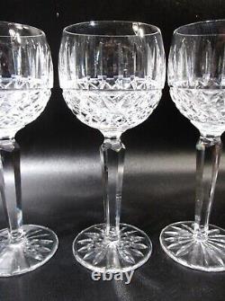 Vtg Irish Waterford Crystal Maeve 4 Hock Wine Goblets Free Ship