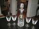 Vtg. Lismore Waterford Crystal 13 1/4 Wine Decanter AND 4 GLASS SET UNUSED TAG