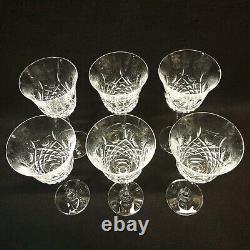 Vtg Mikasa Wine Water Crystal Glass Goblets Lot (Set 6) L
