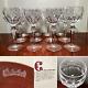 Vtg Set 12 WATERFORD CRYSTAL Curraghmore Hocks Tall Goblets Wine Glasses IRELAND