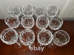 Vtg Set 12 WATERFORD CRYSTAL Curraghmore Hocks Tall Goblets Wine Glasses IRELAND