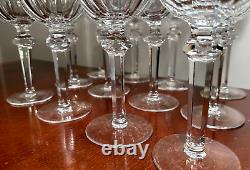 Vtg Set 12 WATERFORD CRYSTAL Curraghmore Hocks Tall Goblets Wine Glasses IRELAND