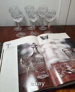 Vtg Set of 6 WATERFORD CRYSTAL Maeve/Tramore Hocks Goblets/Wine Glasses IRELAND
