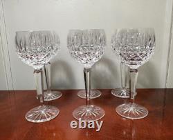Vtg Set of 6 WATERFORD CRYSTAL Maeve/Tramore Hocks Goblets/Wine Glasses IRELAND