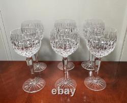 Vtg Set of 6 WATERFORD CRYSTAL Maeve/Tramore Hocks Goblets/Wine Glasses IRELAND