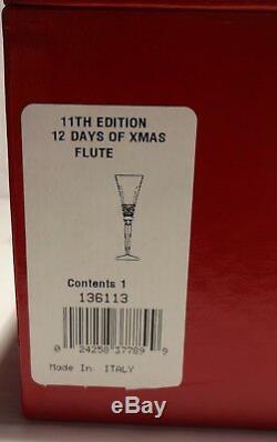 WATERFORD CRYSTAL 12 DAYS of CHRISTMAS ELEVEN PIPERS PIPING FLUTE NEW IN BOX