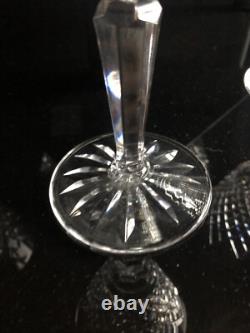 WATERFORD CRYSTAL ALANA CLARET WATER WINE GLASSES SET of SIX Acid Etched 7 EUC
