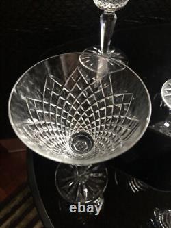 WATERFORD CRYSTAL ALANA CLARET WATER WINE GLASSES SET of SIX Acid Etched 7 EUC