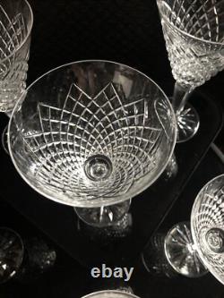 WATERFORD CRYSTAL ALANA CLARET WATER WINE GLASSES SET of SIX Acid Etched 7 EUC